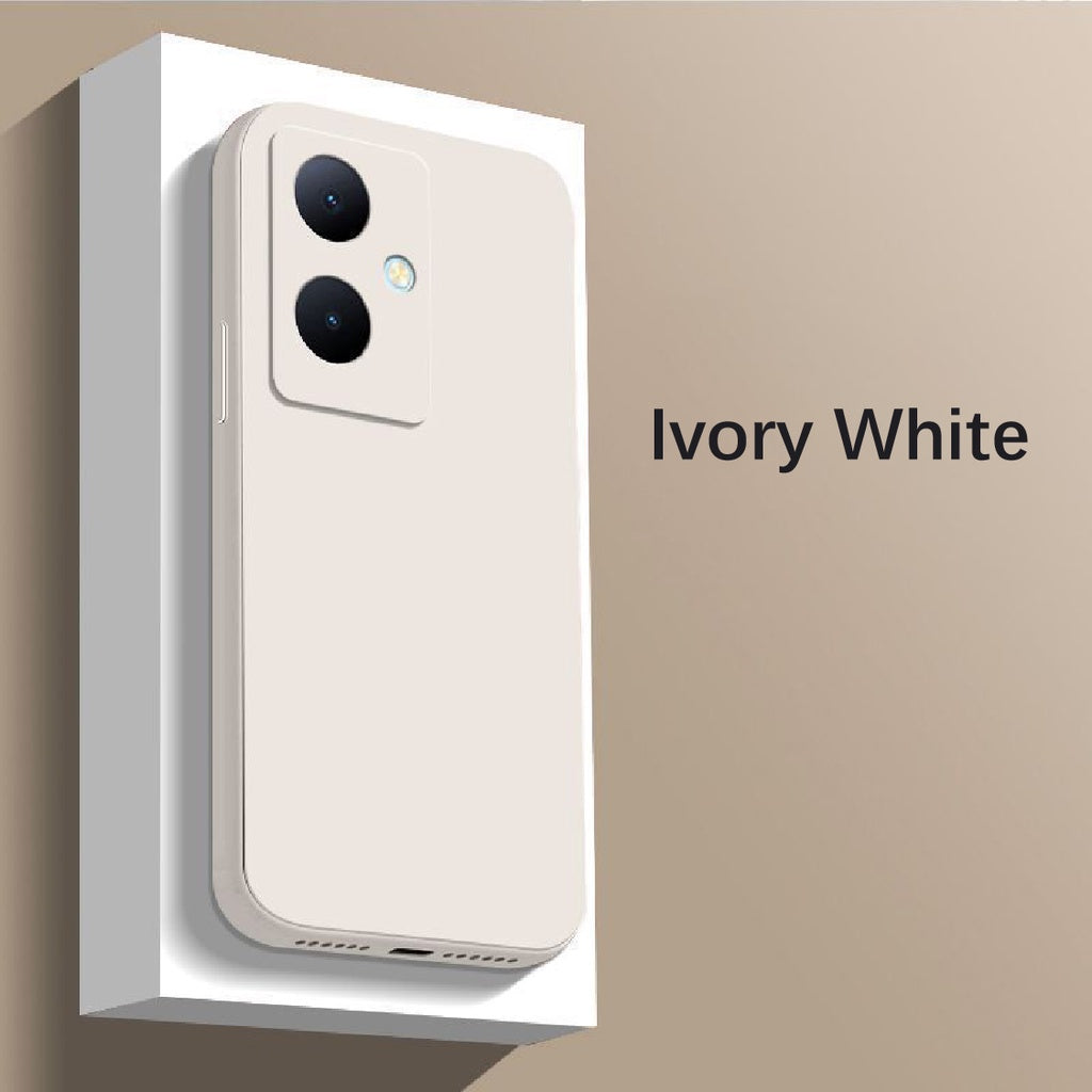 For VIVO Y78+ Cover Drop and wear resistant Silicone Full Case Classic Simple Solid Color Phone Case Cover