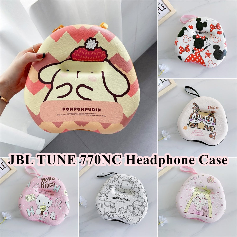 For JBL TUNE 770NC Headphone Case Cartoon Creative Patterns Headset Earpads Storage Bag Casing Box