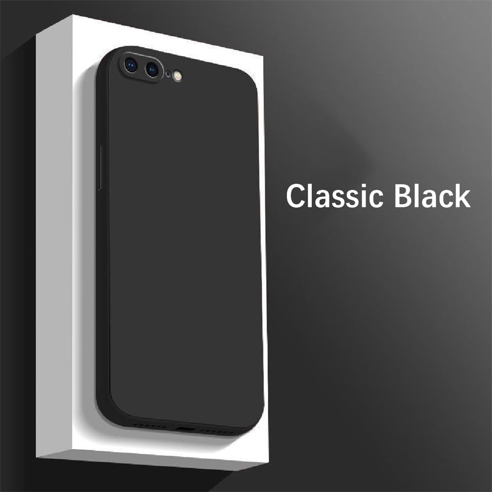 For IPhone 7 Plus Cover Drop and wear resistant Silicone Full Case Classic Simple Solid Color Phone Case Cover
