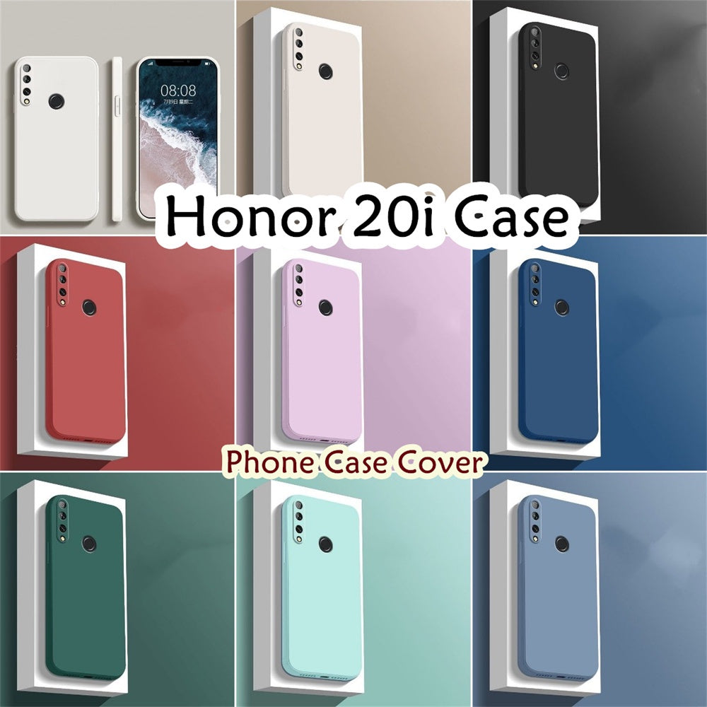 For Honor 20i Cover Drop and wear resistant Silicone Full Case Classic Simple Solid Color Phone Case Cover