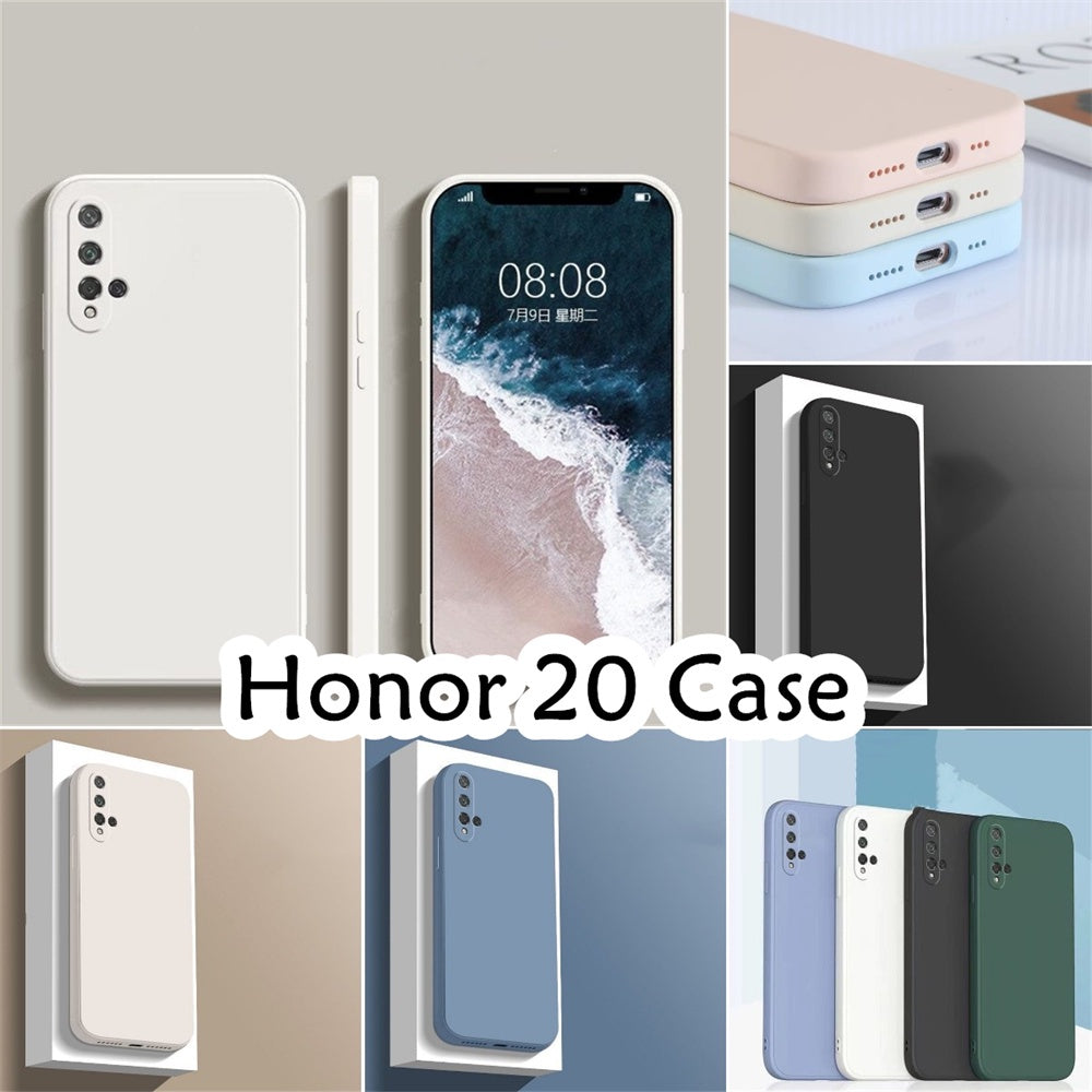 For Honor 20 Cover Drop and wear resistant Silicone Full Case Classic Simple Solid Color Phone Case Cover