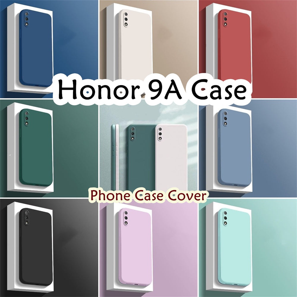 For Honor 9A Cover Drop and wear resistant Silicone Full Case Classic Simple Solid Color Phone Case Cover