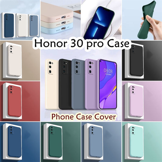 For Honor 30 Pro Cover Drop and wear resistant Silicone Full Case Classic Simple Solid Color Phone Case Cover