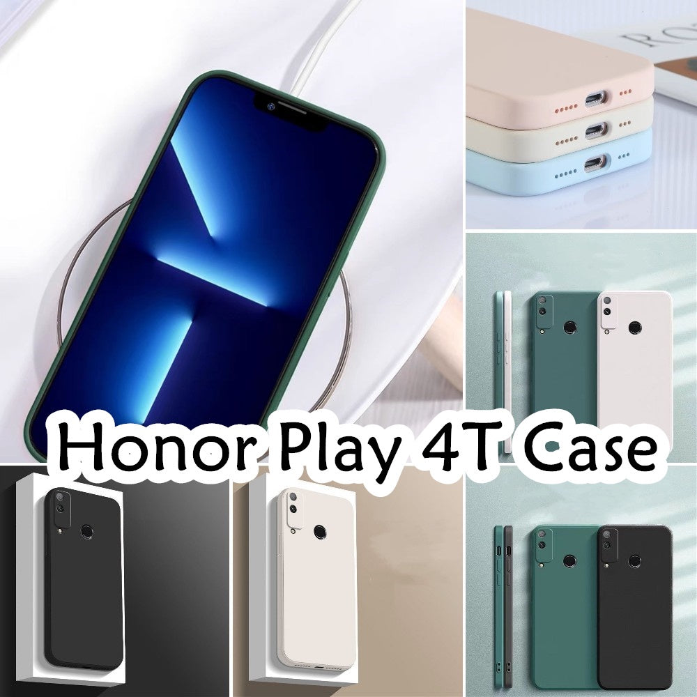 For Honor Play 4T Cover Drop and wear resistant Silicone Full Case Classic Simple Solid Color Phone Case Cover