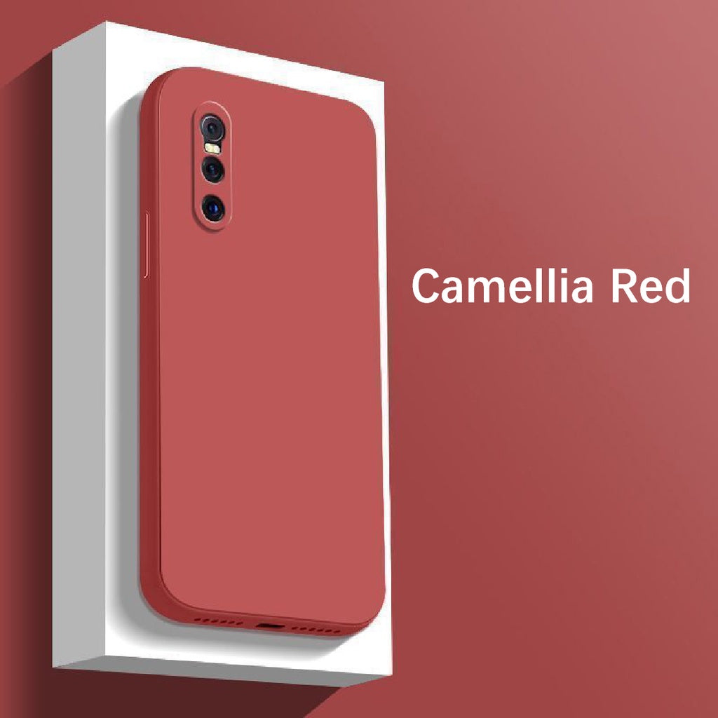 For VIVO X27 Cover Drop and wear resistant Silicone Full Case Classic Simple Solid Color Phone Case Cover