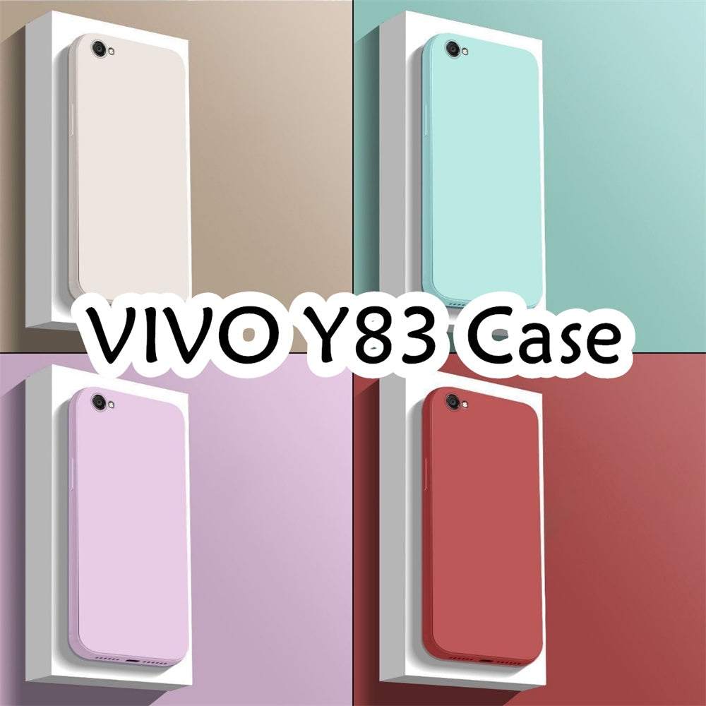 For VIVO Y83 Cover Drop and wear resistant Silicone Full Case Classic Simple Solid Color Phone Case Cover