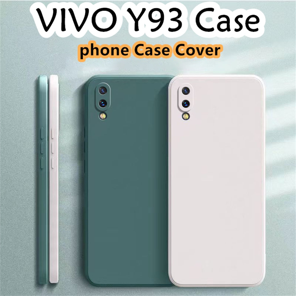For VIVO Y93 Cover Drop and wear resistant Silicone Full Case Classic Simple Solid Color Phone Case Cover