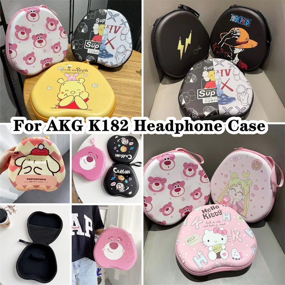 For AKG K182 Headphone Case Cartoon Creative Patterns Headset Earpads Storage Bag Casing Box