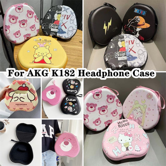 For AKG K182 Headphone Case Cartoon Creative Patterns Headset Earpads Storage Bag Casing Box