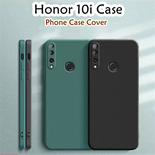 For Honor 10i Cover Drop and wear resistant Silicone Full Case Classic Simple Solid Color Phone Case Cover