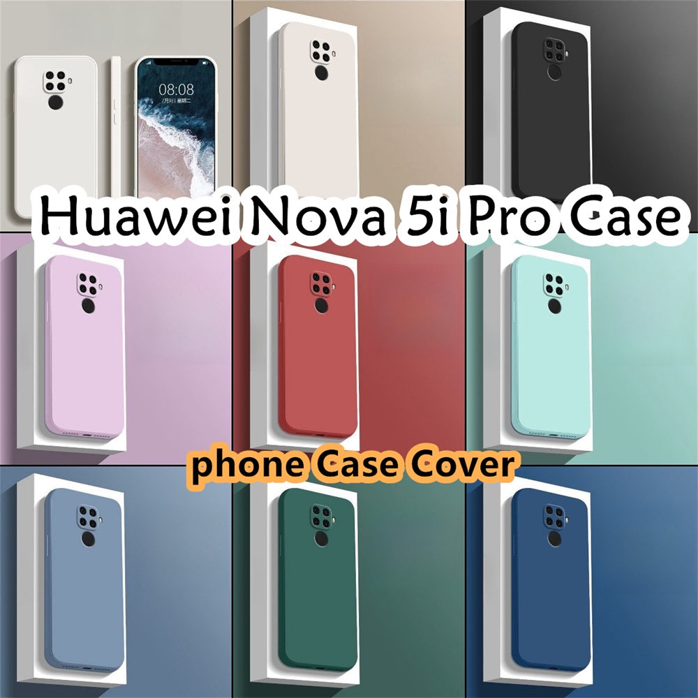 For Huawei Nova 5i Pro Cover Drop and wear resistant Silicone Full Case Classic Simple Solid Color Phone Case Cover