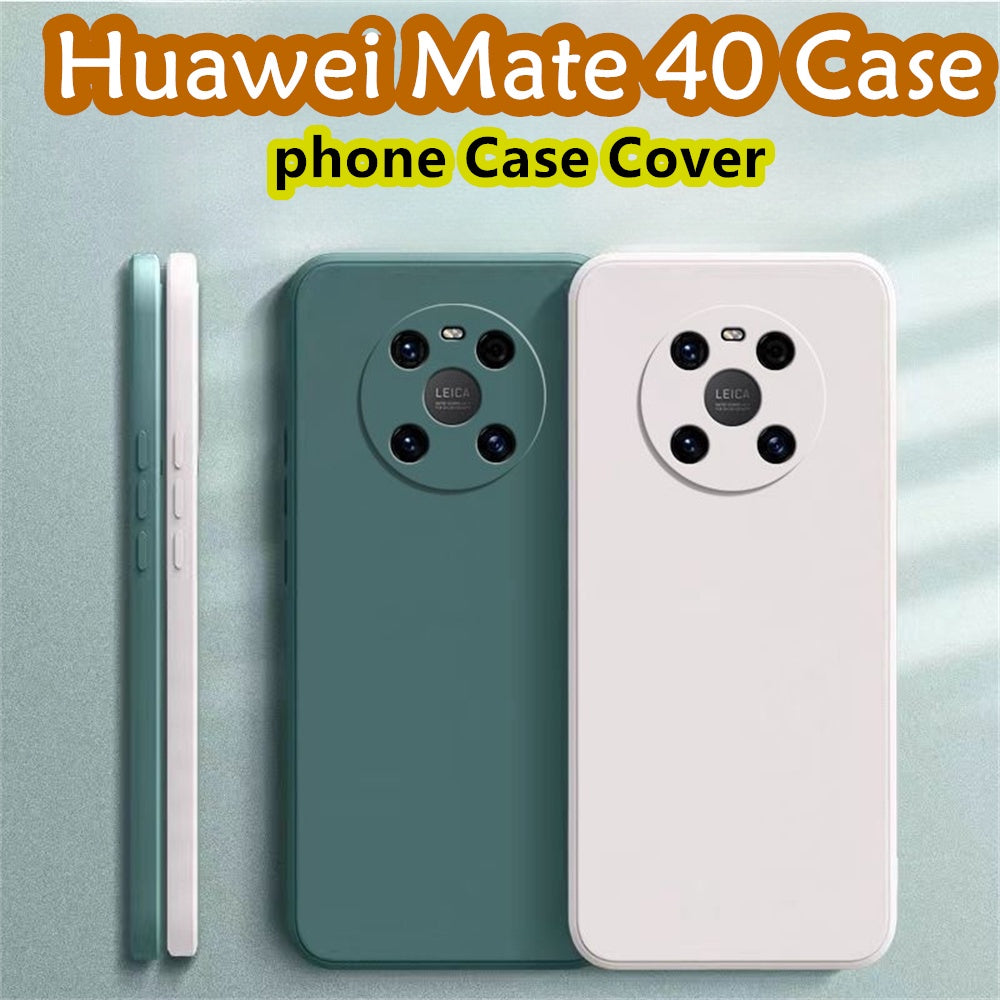 For Huawei Mate 40 Cover Drop and wear resistant Silicone Full Case Classic Simple Solid Color Phone Case Cover