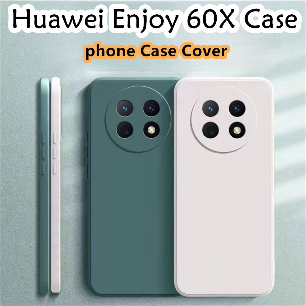 For Huawei Enjoy 60X Cover Drop and wear resistant Silicone Full Case Classic Simple Solid Color Phone Case Cover