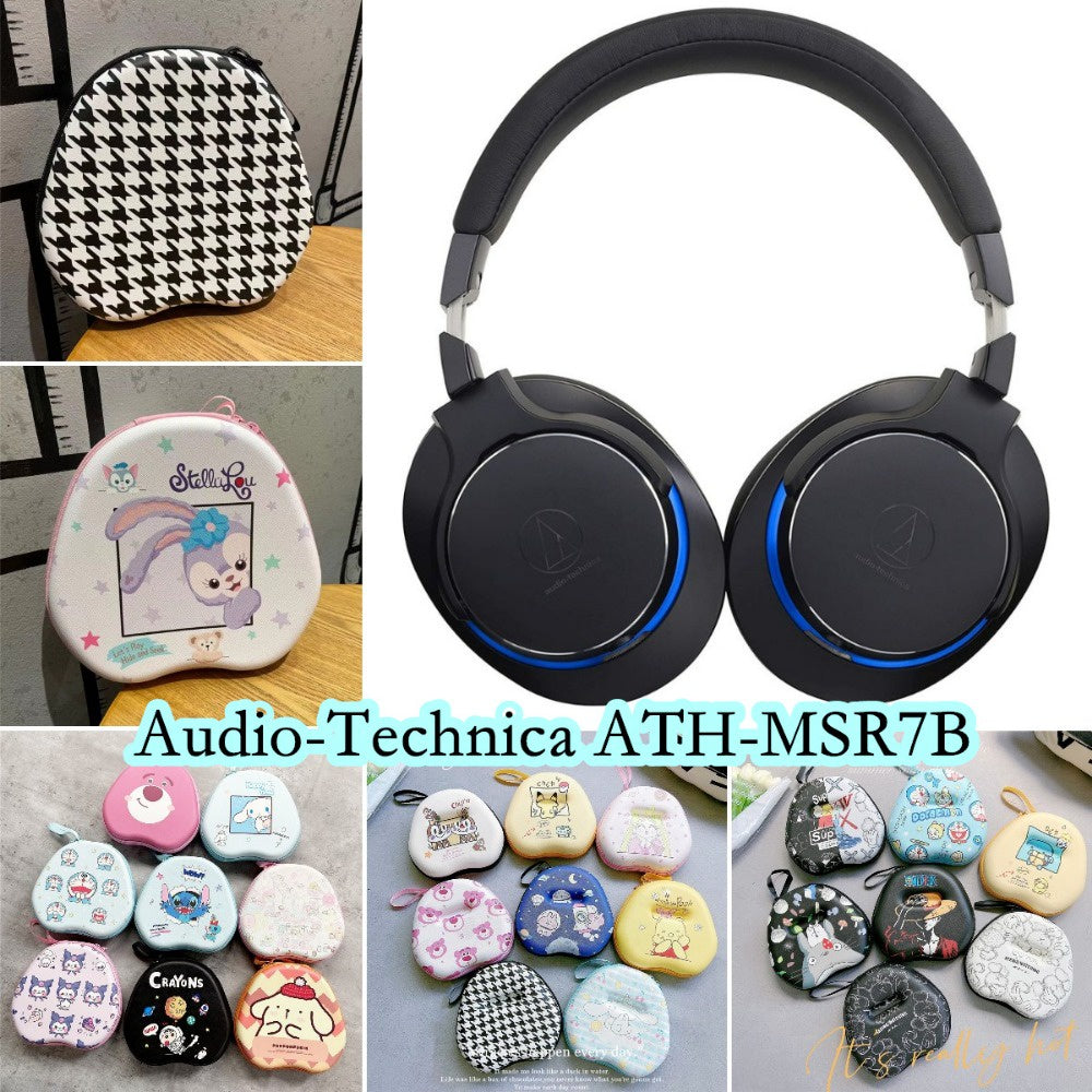 For Audio-technica ATH-MSR7B Headphone Case Cartoon Creative Patterns Headset Earpads Storage Bag Casing Box