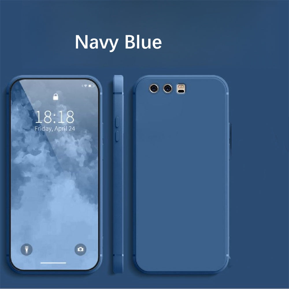 For Huawei P10 Cover Drop and wear resistant Silicone Full Case Classic Simple Solid Color Phone Case Cover