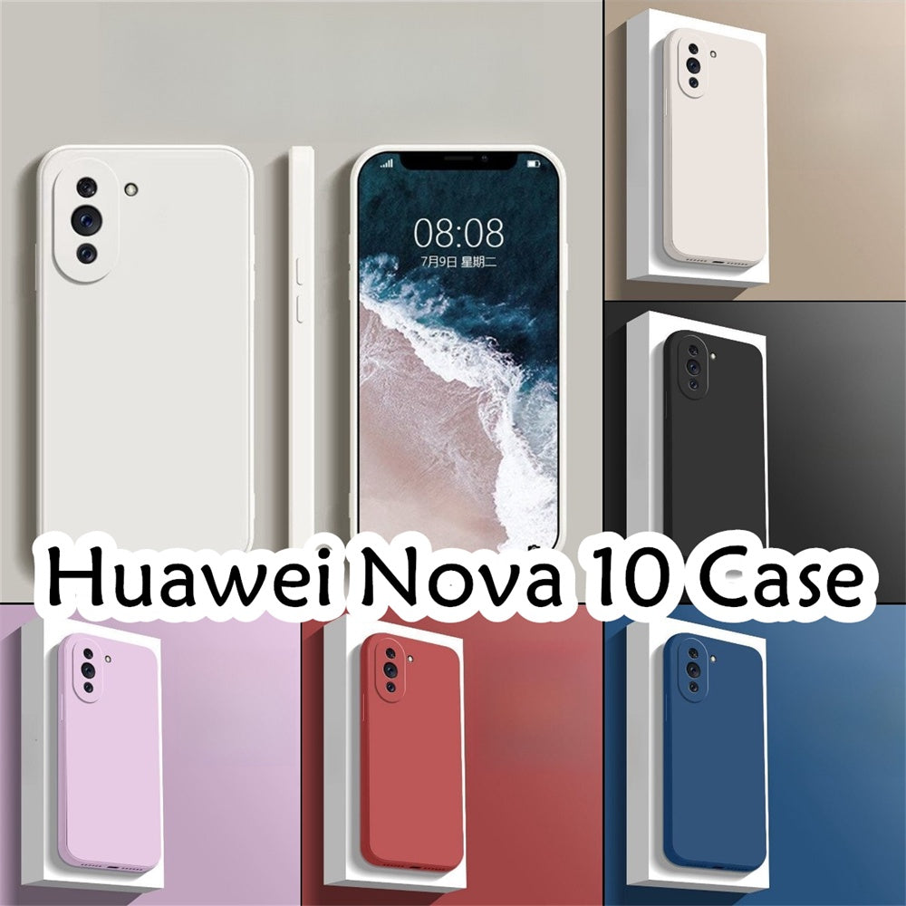 For Huawei Nova 10 Cover Drop and wear resistant Silicone Full Case Classic Simple Solid Color Phone Case Cover