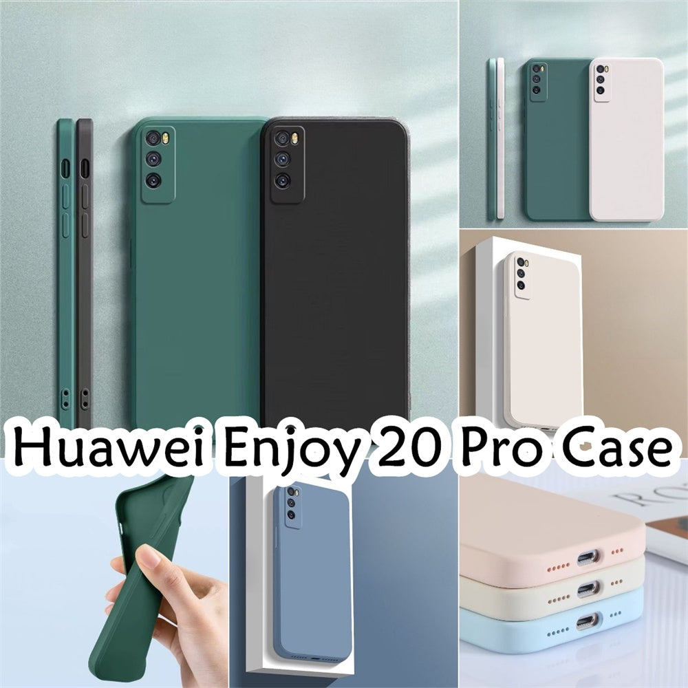 For Huawei Enjoy 20 Pro Cover Drop and wear resistant Silicone Full Case Classic Simple Solid Color Phone Case Cover
