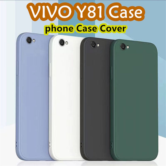 For VIVO Y81 Cover Drop and wear resistant Silicone Full Case Classic Simple Solid Color Phone Case Cover