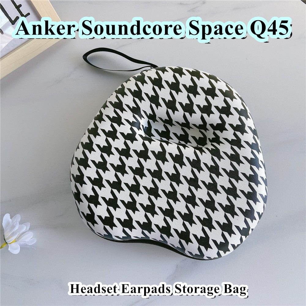For Anker Soundcore Space Q45 Headphone Case Cartoon Creative Patterns Headset Earpads Storage Bag Casing Box