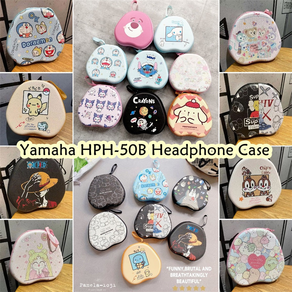 For Yamaha HPH-50B Headphone Case Cartoon Creative Patterns Headset Earpads Storage Bag Casing Box
