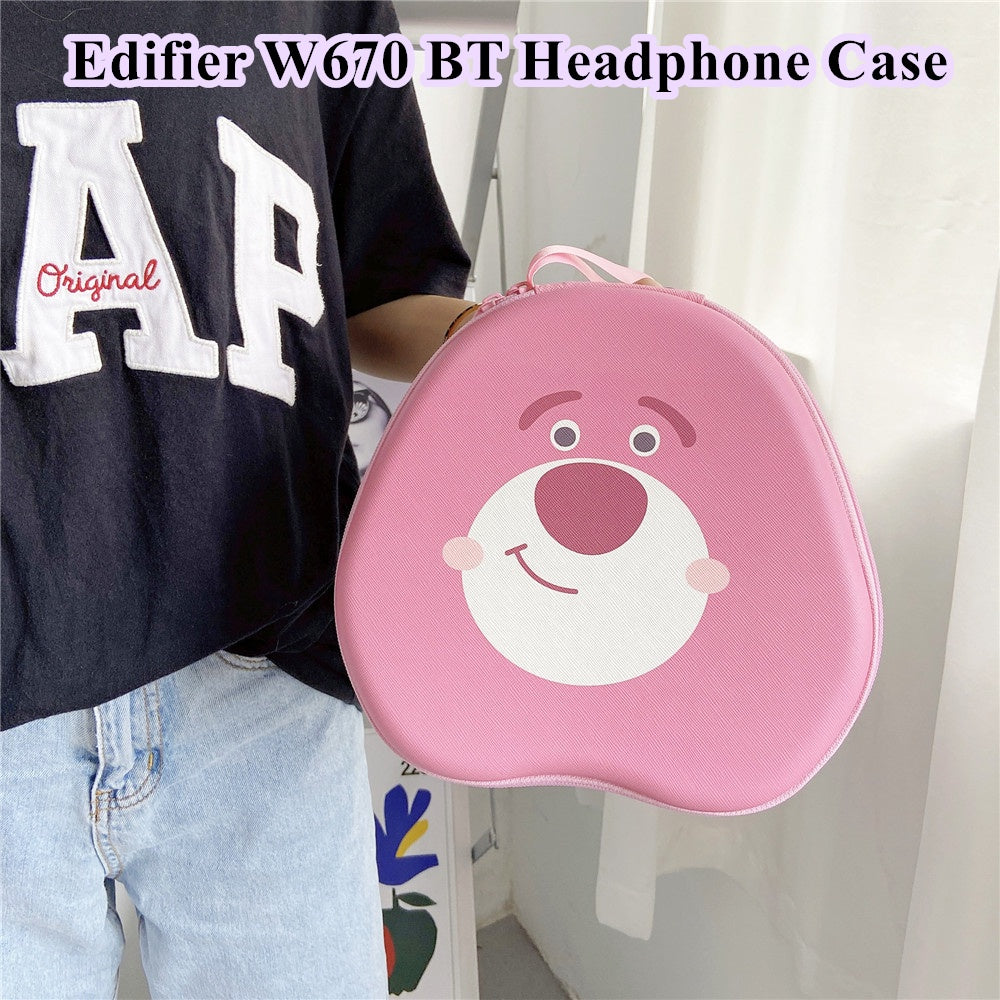 For Edifier W670 BT Headphone Case Cartoon Creative Patterns Headset Earpads Storage Bag Casing Box
