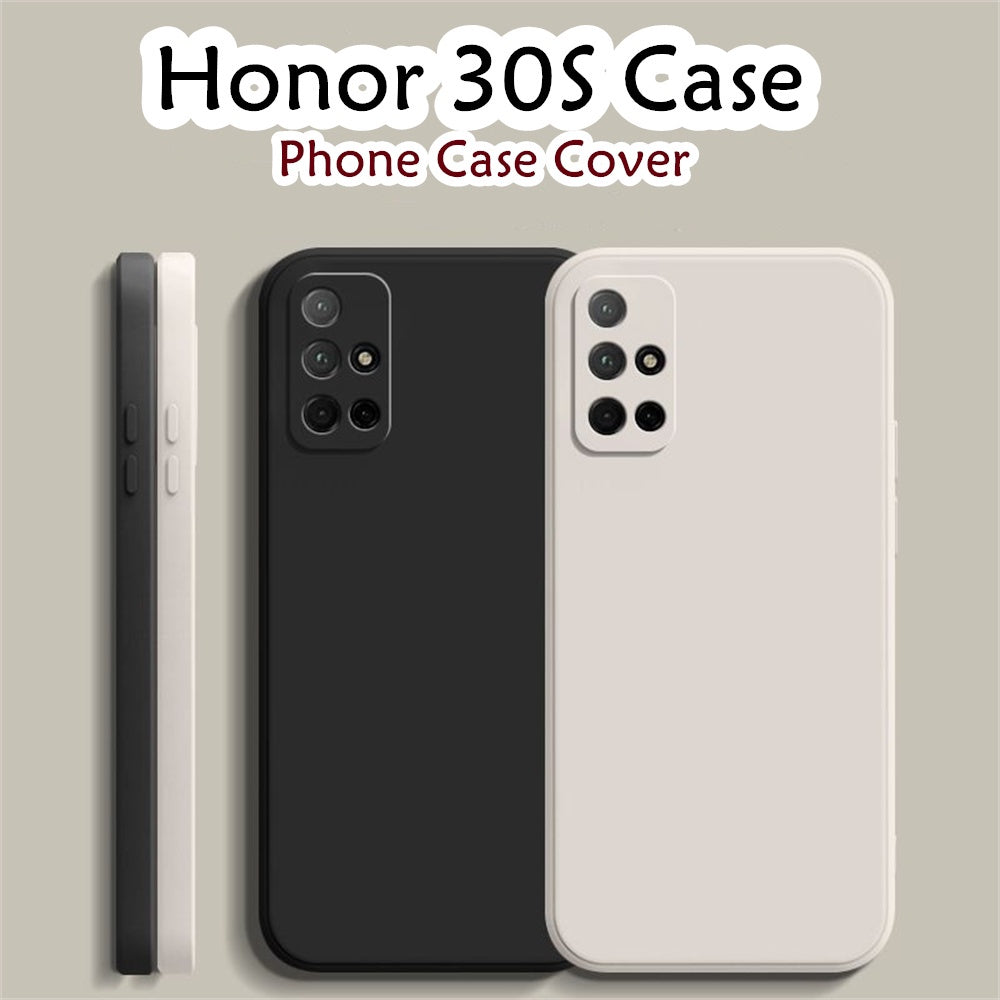 For Honor 30S Cover Drop and wear resistant Silicone Full Case Classic Simple Solid Color Phone Case Cover