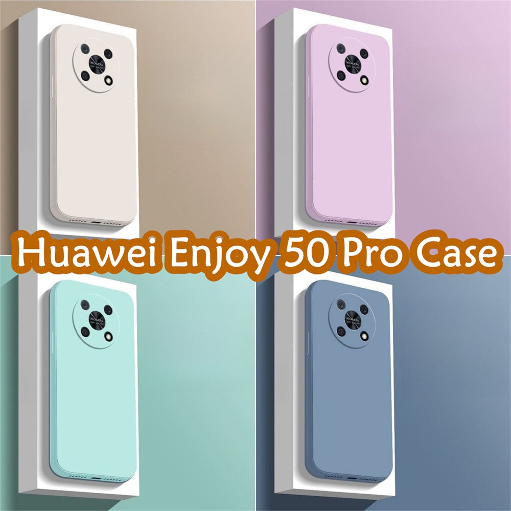For Huawei Enjoy 50 Pro Cover Drop and wear resistant Silicone Full Case Classic Simple Solid Color Phone Case Cover