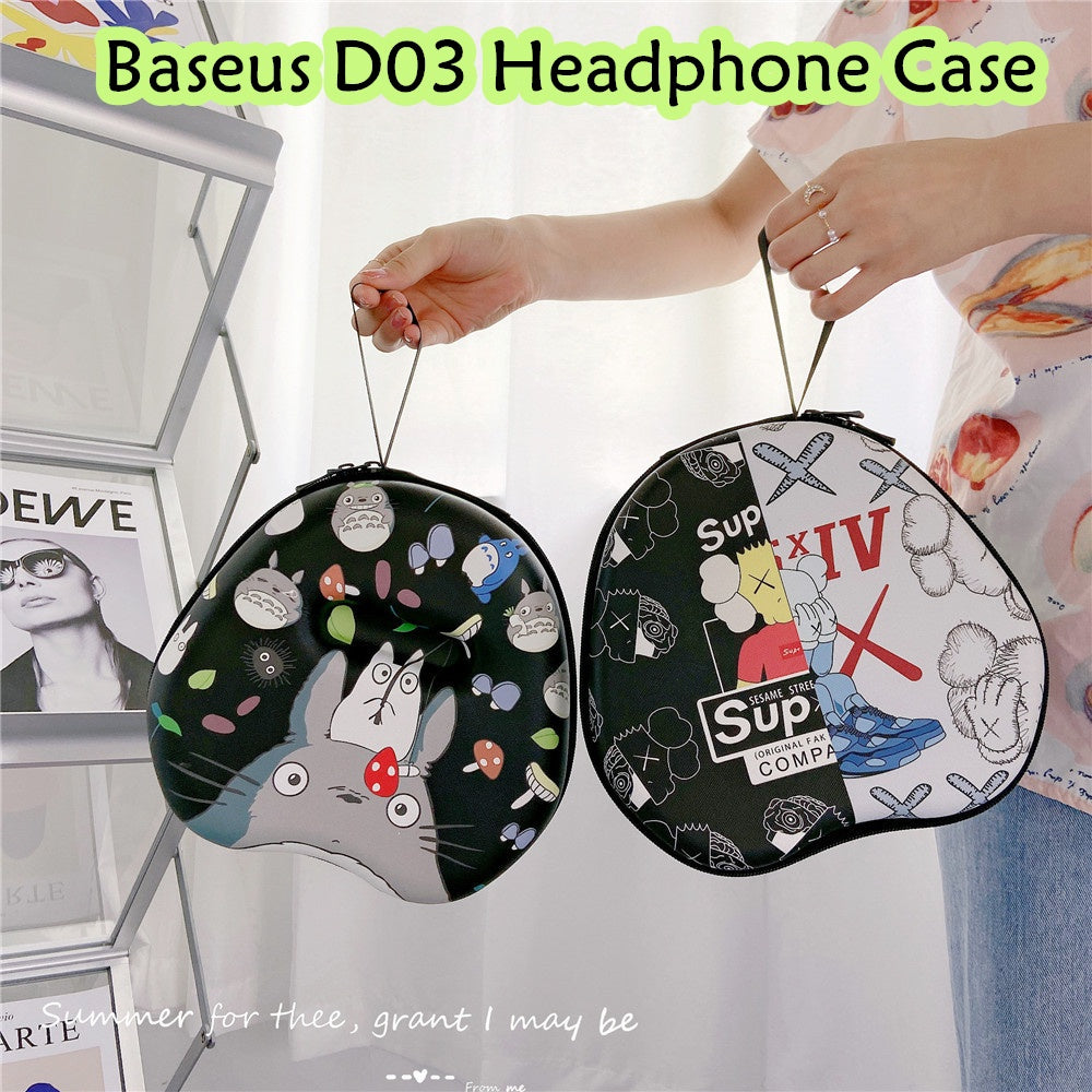 For Baseus D03 Headphone Case Cartoon Creative Patterns Headset Earpads Storage Bag Casing Box