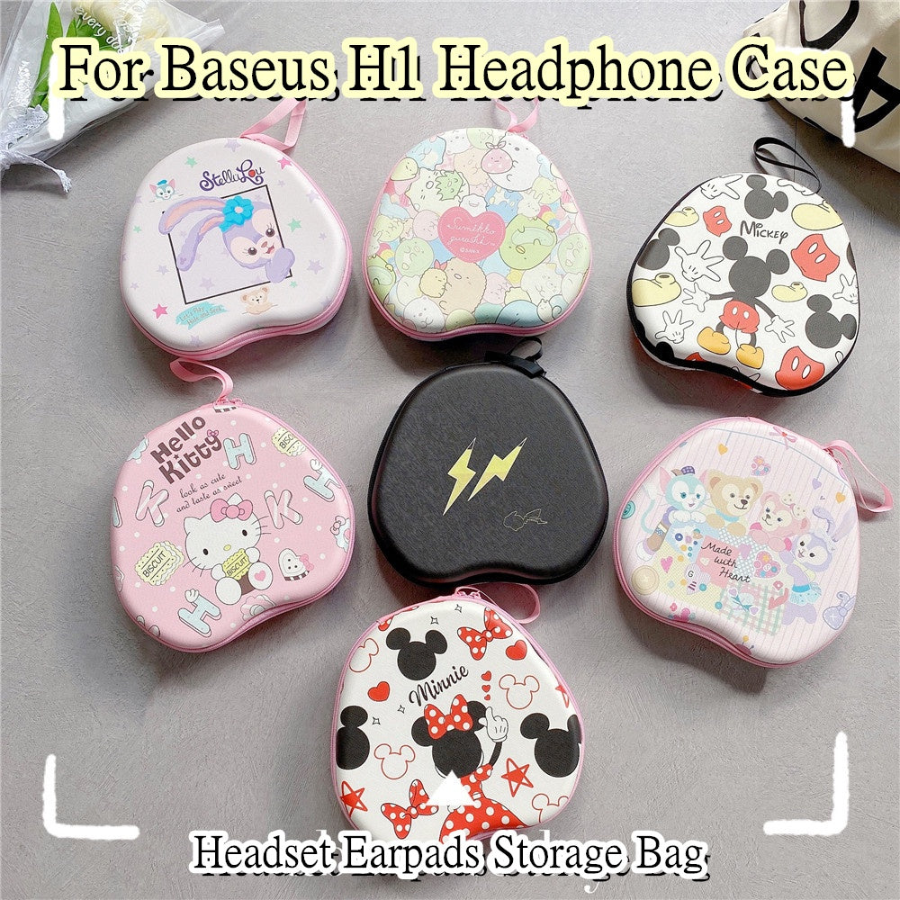 For Baseus H1 Headphone Case Cartoon Creative Patterns Headset Earpads Storage Bag Casing Box