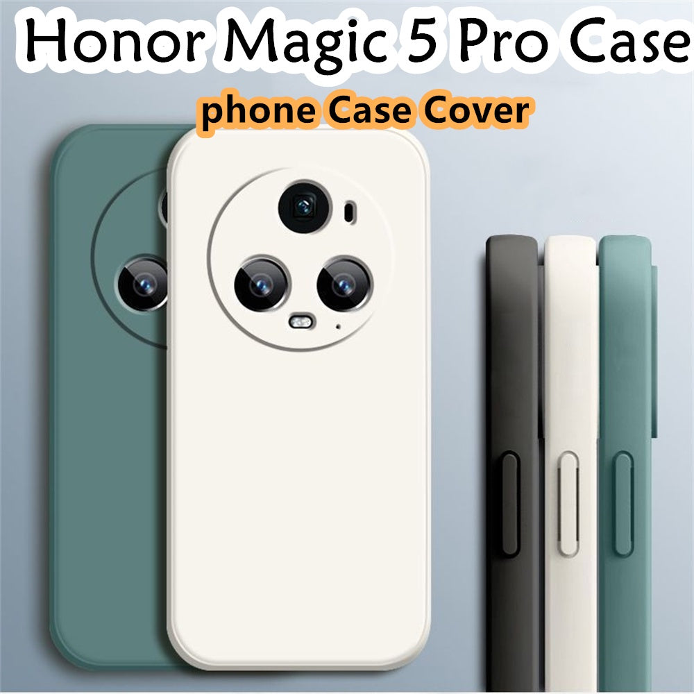 For Honor Magic 5 Pro Cover Drop and wear resistant Silicone Full Case Classic Simple Solid Color Phone Case Cover