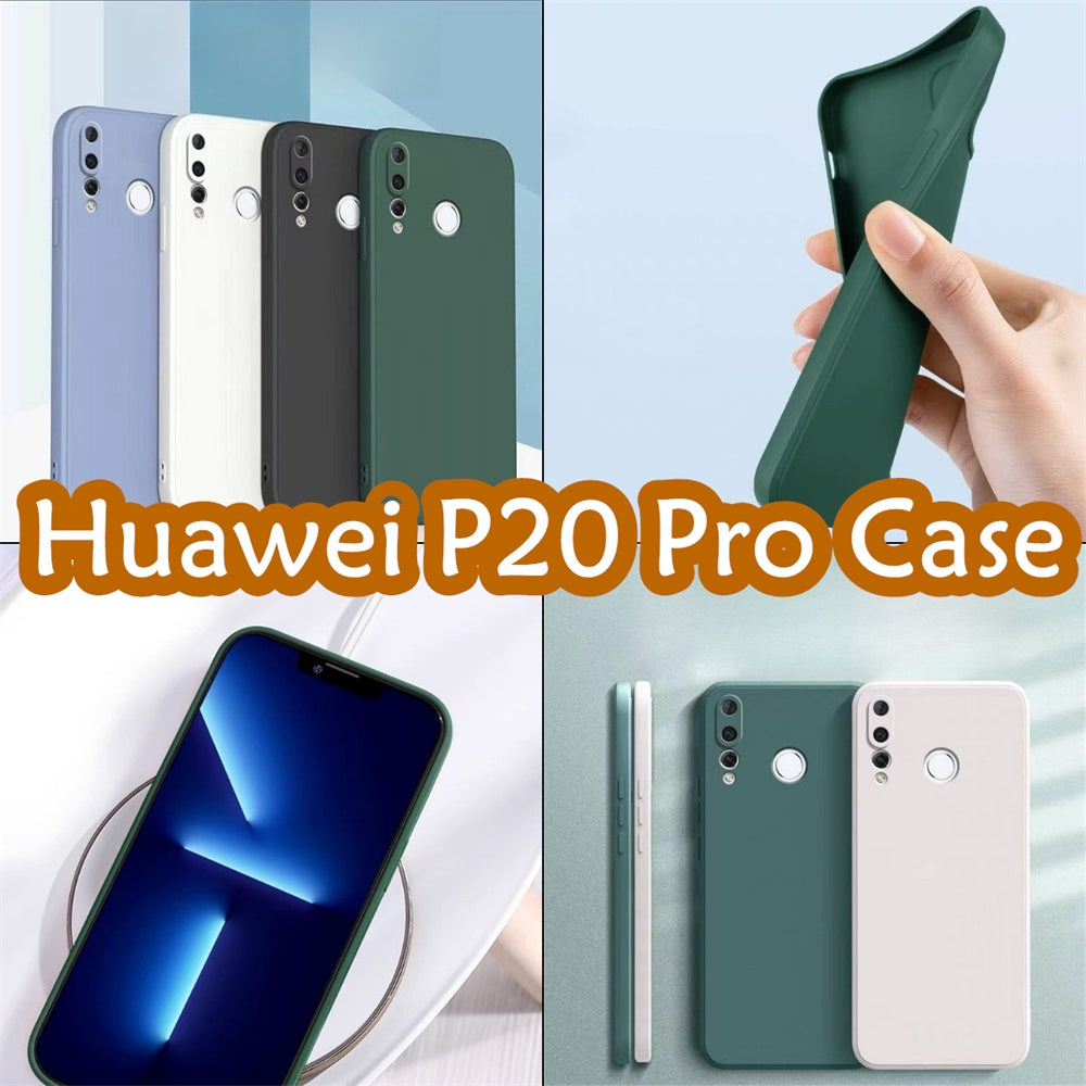 For Huawei P20 Pro Cover Drop and wear resistant Silicone Full Case Classic Simple Solid Color Phone Case Cover