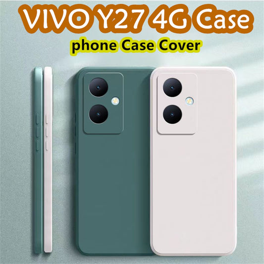 For VIVO Y27 4G Cover Drop and wear resistant Silicone Full Case Classic Simple Solid Color Phone Case Cover