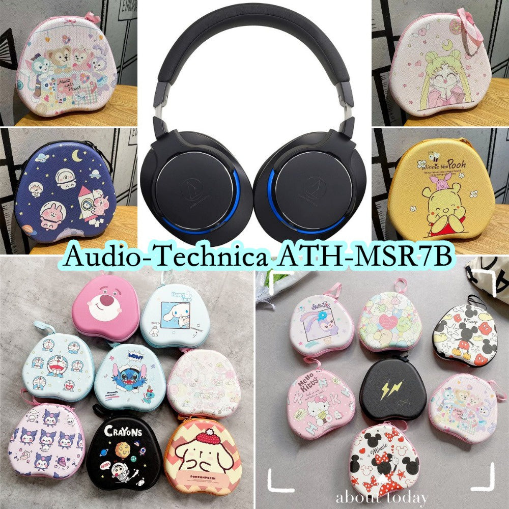 For Audio-technica ATH-MSR7B Headphone Case Cartoon Creative Patterns Headset Earpads Storage Bag Casing Box