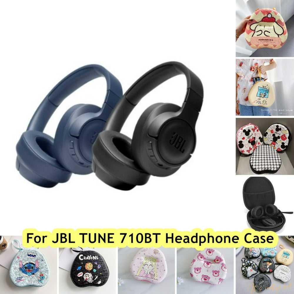 For JBL TUNE 710BT Headphone Case Cartoon Creative Patterns Headset Earpads Storage Bag Casing Box