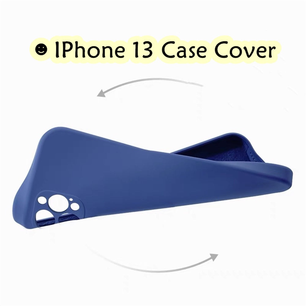 For IPhone 13 Cover Drop and wear resistant Silicone Full Case Classic Simple Solid Color Phone Case Cover