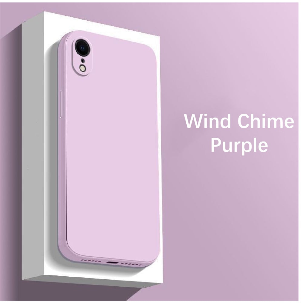 For IPhone XR Cover Drop and wear resistant Silicone Full Case Classic Simple Solid Color Phone Case Cover