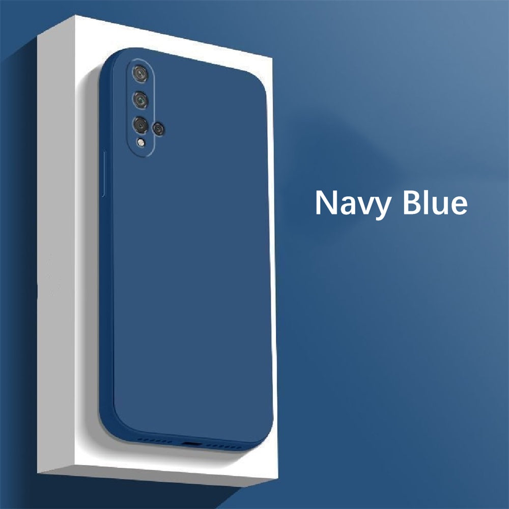 For Honor 20 Cover Drop and wear resistant Silicone Full Case Classic Simple Solid Color Phone Case Cover