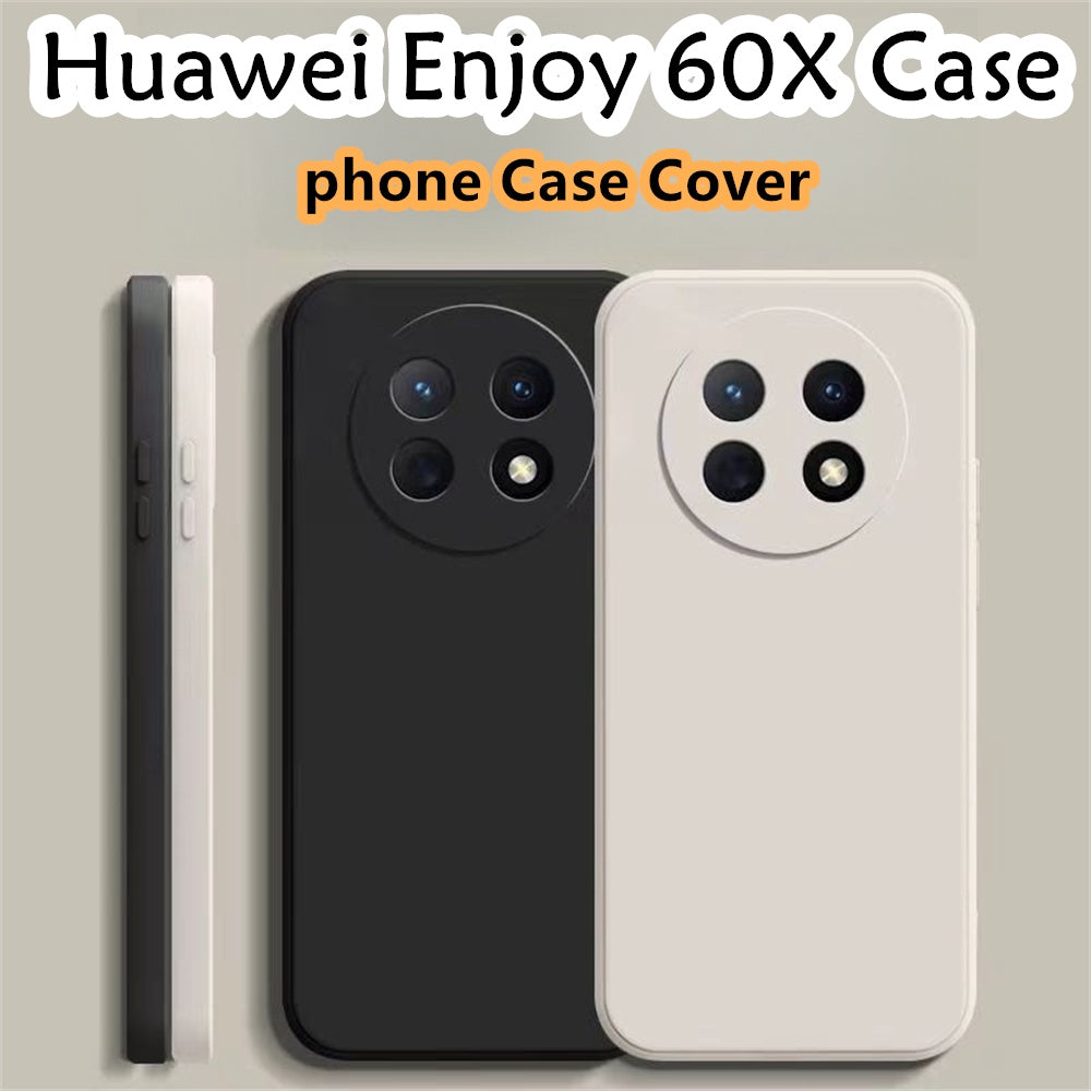 For Huawei Enjoy 60X Cover Drop and wear resistant Silicone Full Case Classic Simple Solid Color Phone Case Cover