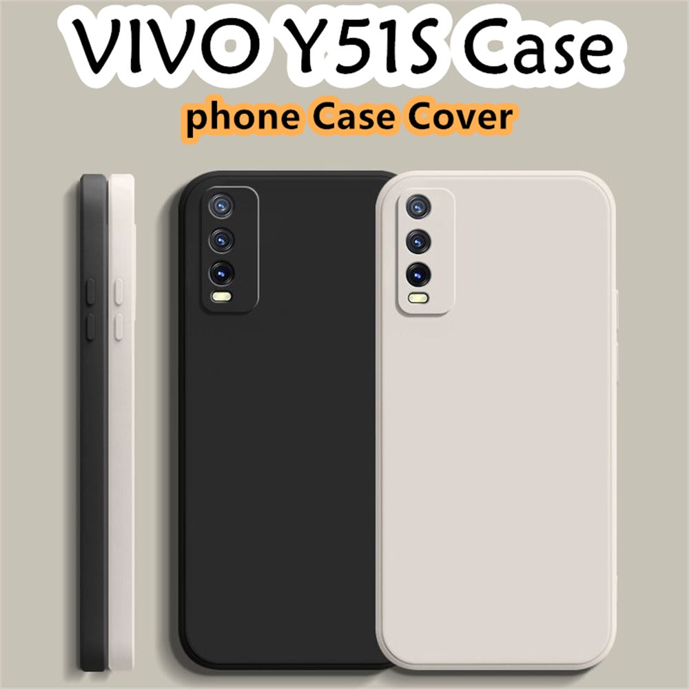 For VIVO Y51S Cover Drop and wear resistant Silicone Full Case Classic Simple Solid Color Phone Case Cover