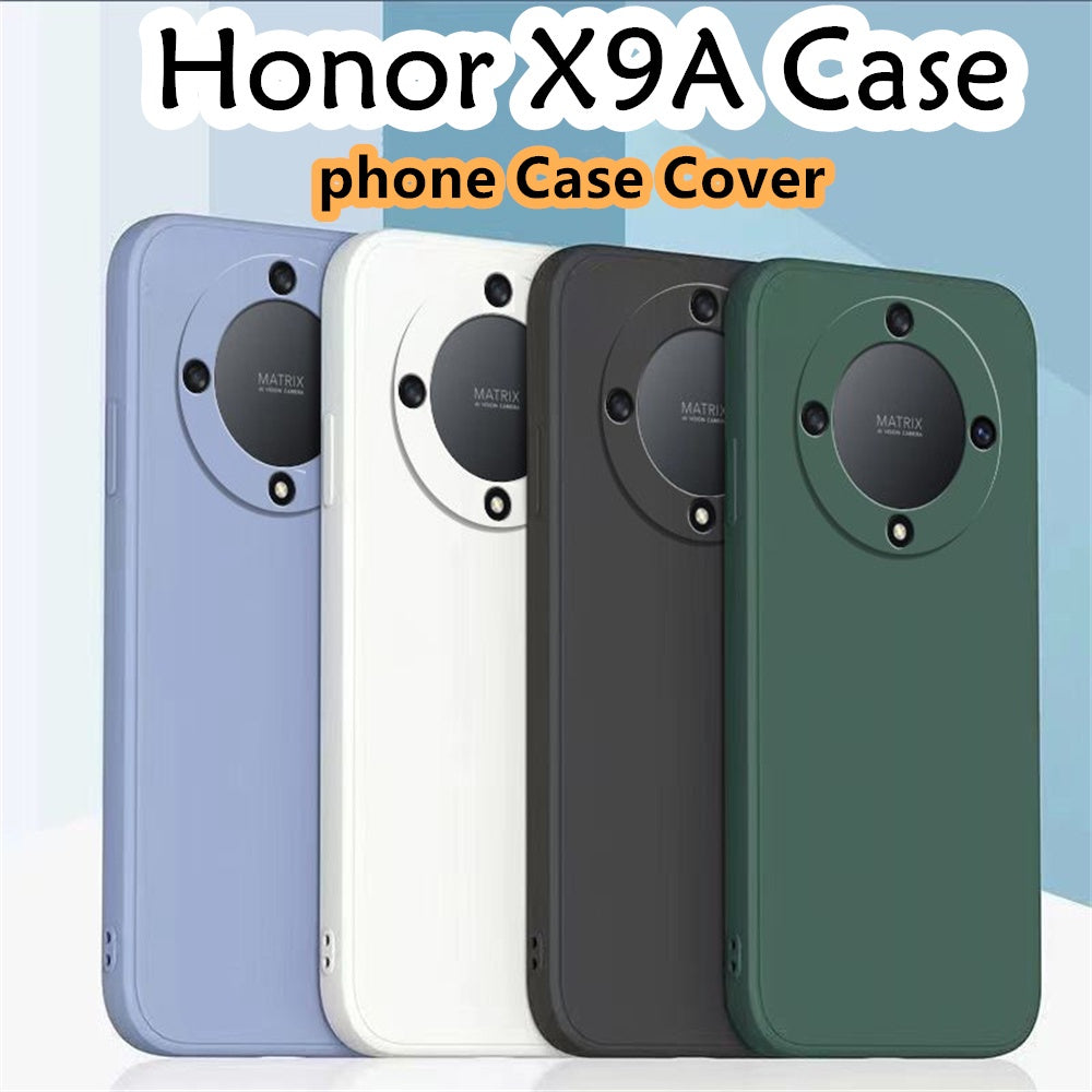 For Honor X9A Cover Drop and wear resistant Silicone Full Case Classic Simple Solid Color Phone Case Cover