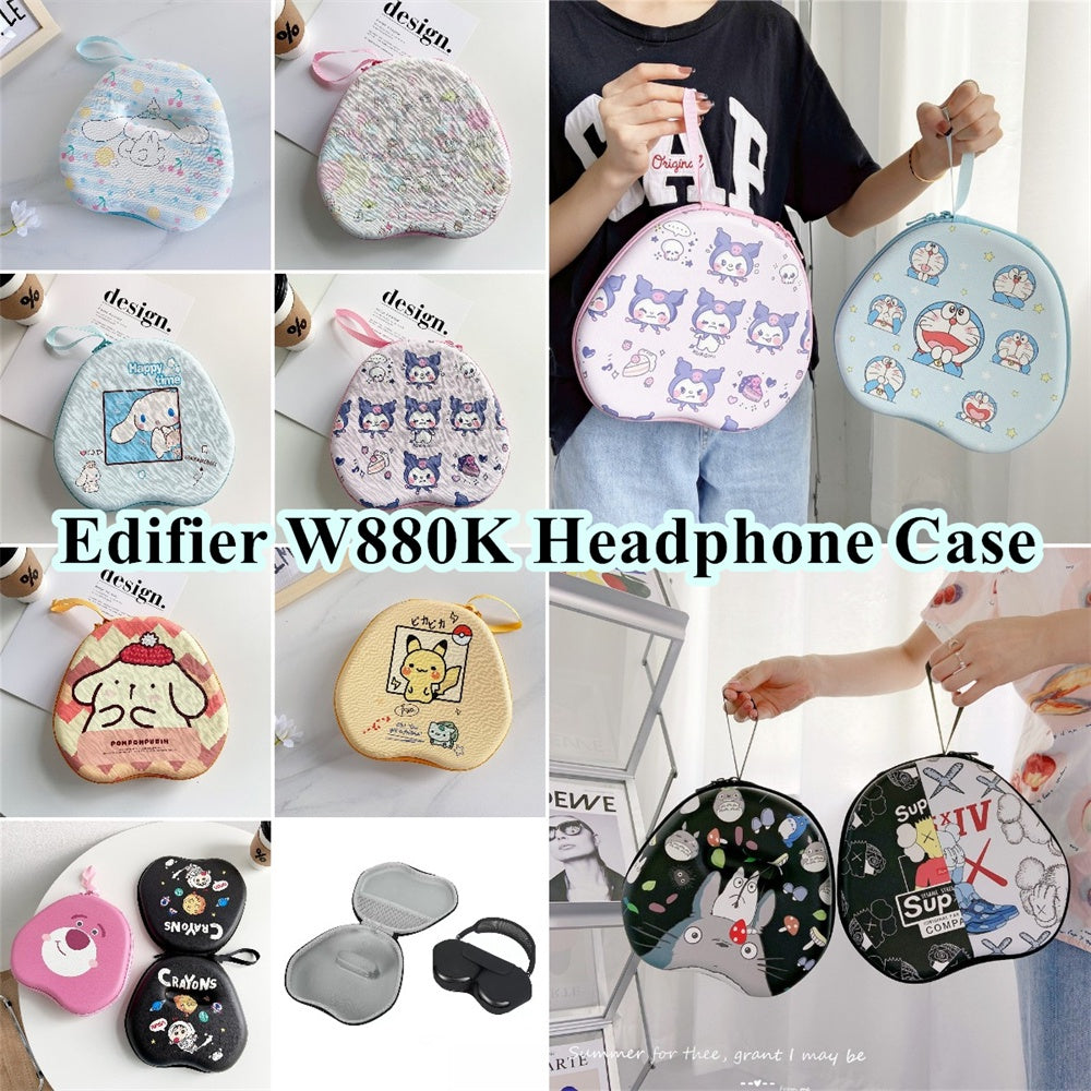 For Edifier W880K Headphone Case Cartoon Creative Patterns Headset Earpads Storage Bag Casing Box