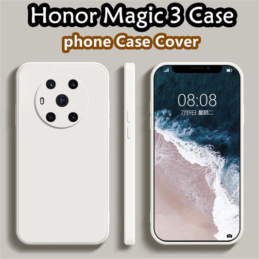 For Honor Magic 3 Cover Drop and wear resistant Silicone Full Case Classic Simple Solid Color Phone Case Cover