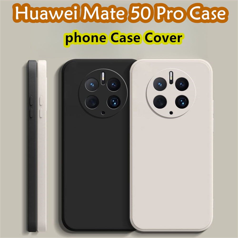 For Huawei Mate 50 Pro Cover Drop and wear resistant Silicone Full Case Classic Simple Solid Color Phone Case Cover