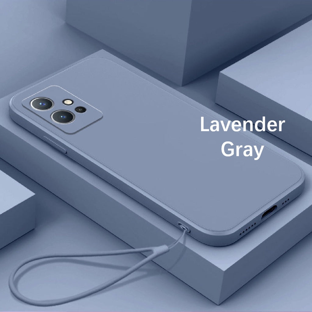 For VIVO Y75 5G Cover Drop and wear resistant Silicone Full Case Classic Simple Solid Color Phone Case Cover