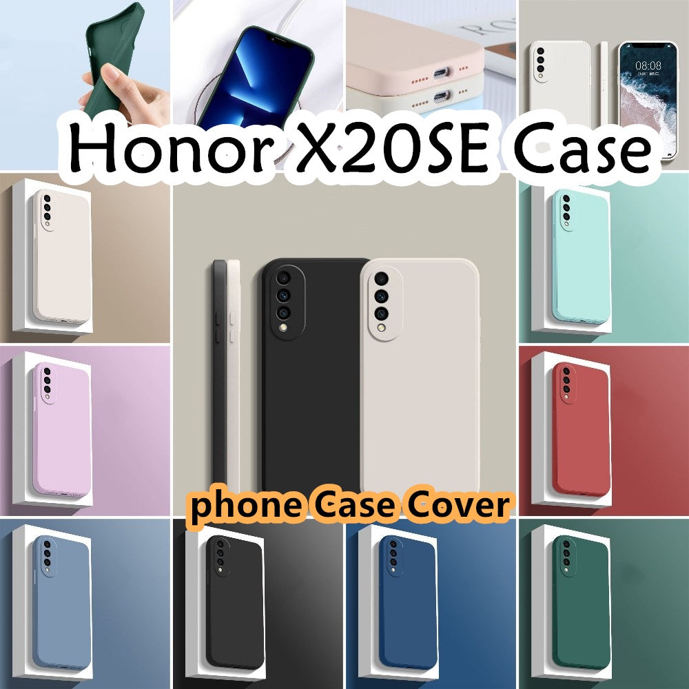 For Honor X20SE Cover Drop and wear resistant Silicone Full Case Classic Simple Solid Color Phone Case Cover