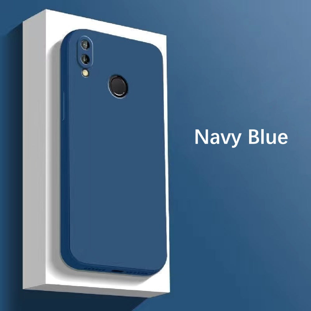 For Huawei P Smart Plus Cover Drop and wear resistant Silicone Full Case Classic Simple Solid Color Phone Case Cover