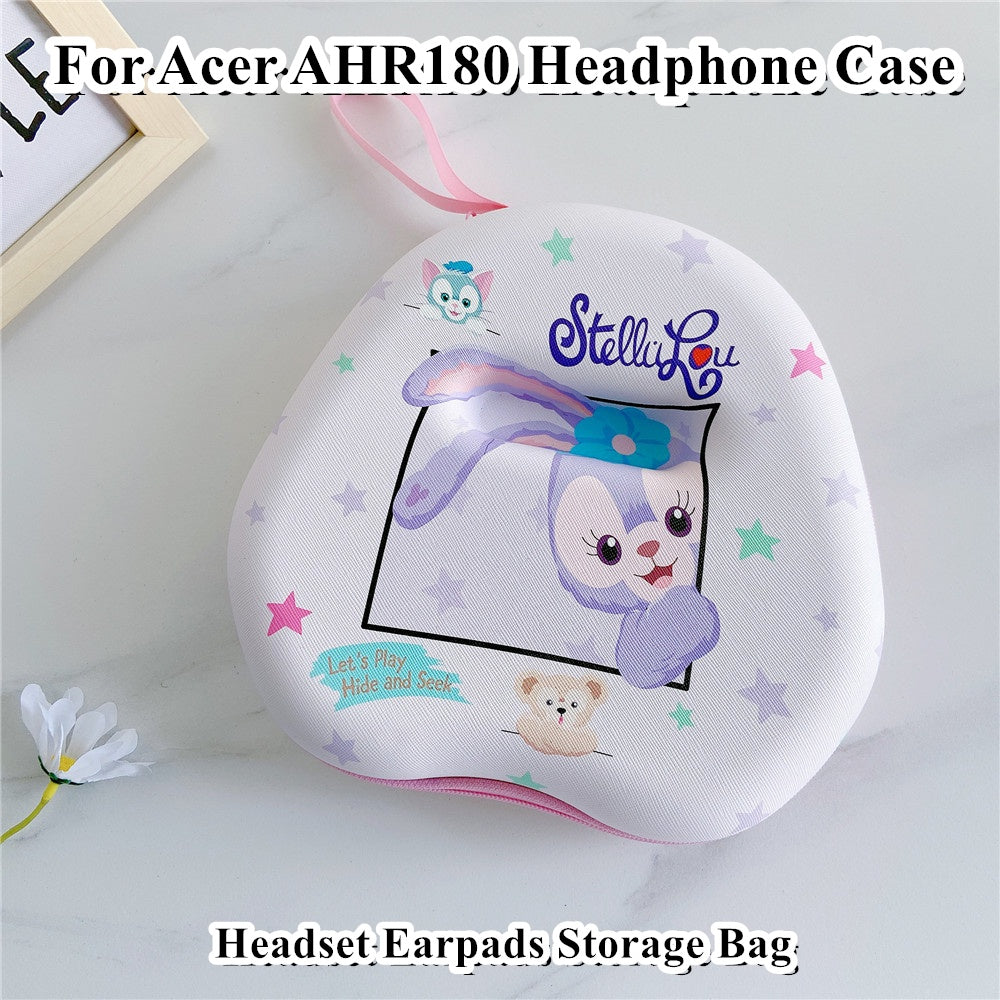 For Acer AHR180 Headphone Case Cartoon Creative Patterns Headset Earpads Storage Bag Casing Box