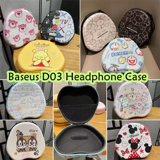 For Baseus D03 Headphone Case Cartoon Creative Patterns Headset Earpads Storage Bag Casing Box