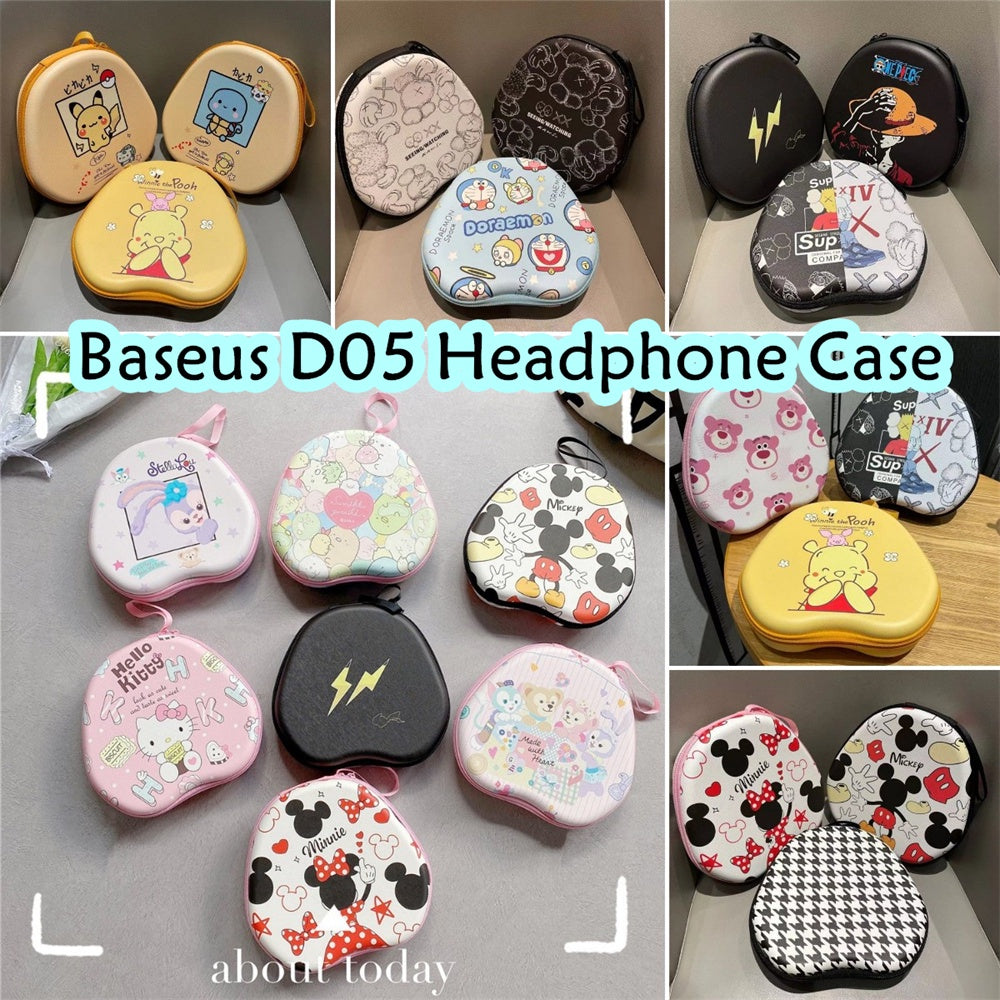 For Baseus D05 Headphone Case Cartoon Creative Patterns Headset Earpads Storage Bag Casing Box