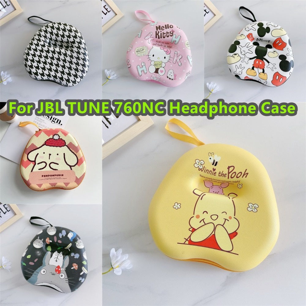 For JBL TUNE 760NC Headphone Case Cartoon Creative Patterns Headset Earpads Storage Bag Casing Box